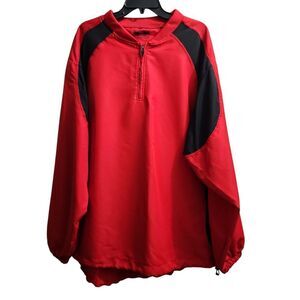 Boombah Men's Red Quarter-Zip Athletic Pullover‎ Performance Top 2XL